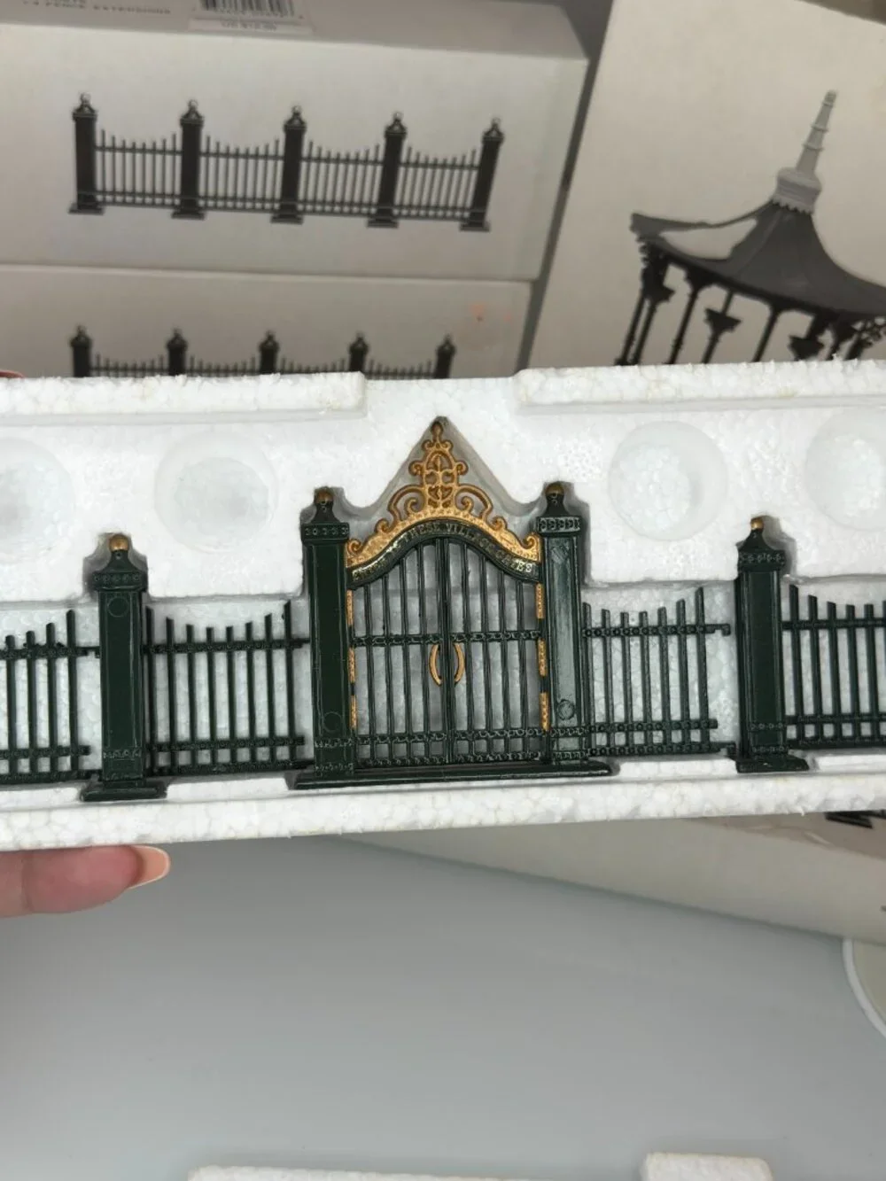 Dept. 56 Village Wrought Iron Gate, Fence, and Fence Extensions plus Gazebo